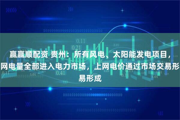 赢赢顺配资 贵州：所有风电、太阳能发电项目，上网电量全部进入电力市场，上网电价通过市场交易形成