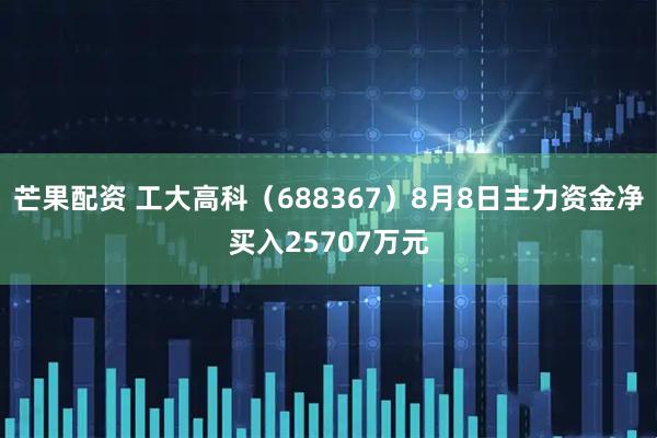 芒果配资 工大高科（688367）8月8日主力资金净买入25707万元